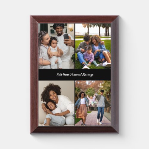 Design Your Own 4 Photo Collage Award Plaque