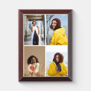 Design Your Own 4 Photo Collage Award Plaque