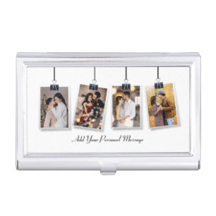 Design Your Own 4 Photo Collage Business Card Case