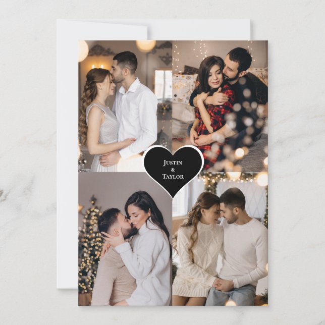 Design Your Own 4 Photo Collage Card (Front)