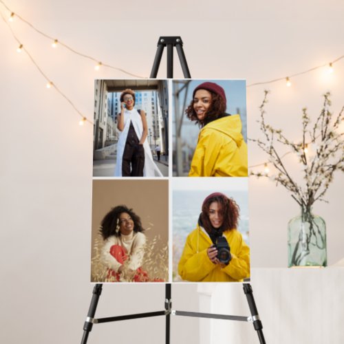Design Your Own 4 Photo Collage Foam Board