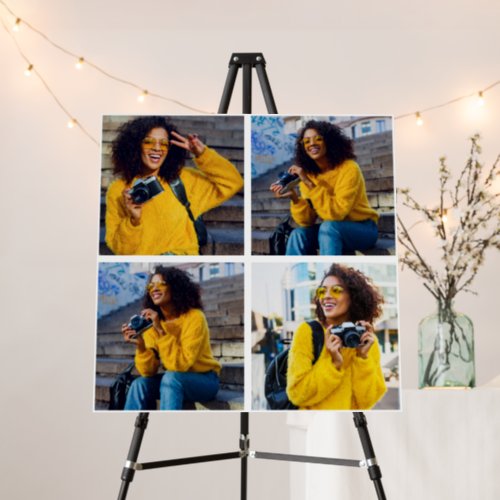 Design Your Own 4 Photo Collage Foam Board