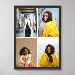 Design Your Own 4 Photo Collage Framed Art