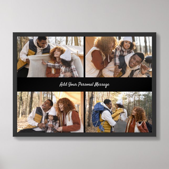 Design Your Own 4 Photo Collage Framed Art (Framed Front)