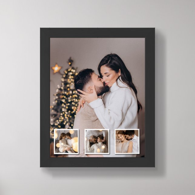Design Your Own 4 Photo Collage Framed Art (Framed Front)