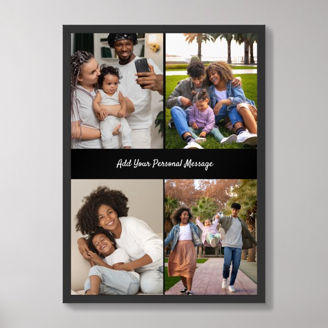 Design Your Own 4 Photo Collage Framed Art (Framed Front)