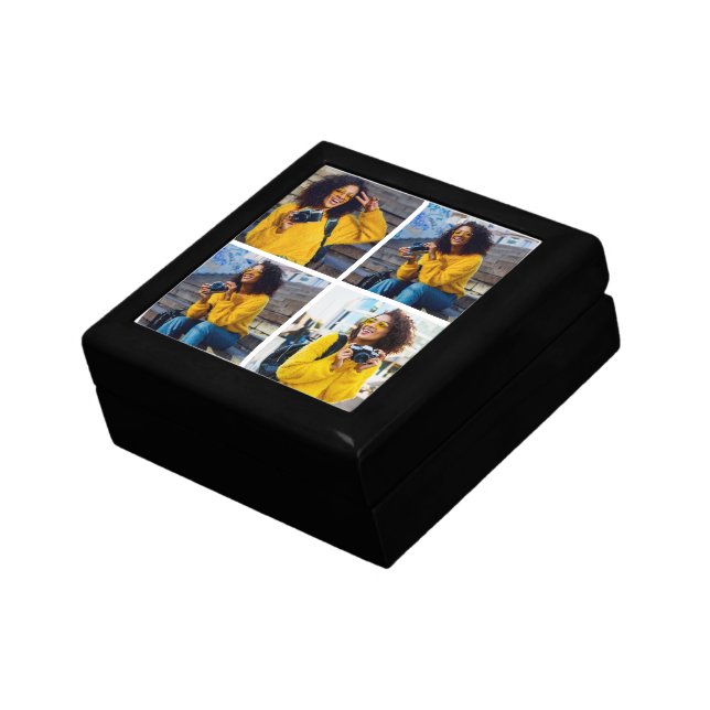 Design Your Own 4 Photo Collage Gift Box (Side)