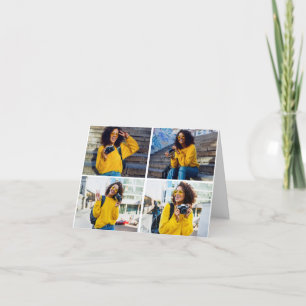 Design Your Own 4 Photo Collage Holiday Card
