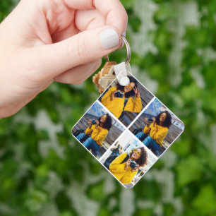 Design Your Own 4 Photo Collage Keychain
