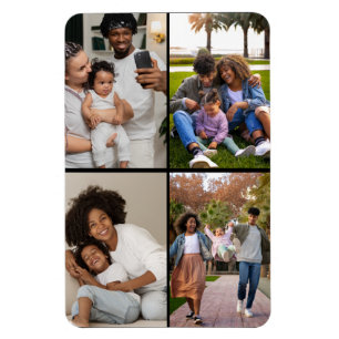 Design Your Own 4 Photo Collage Magnet