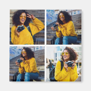 Design Your Own 4 Photo Collage Magnet