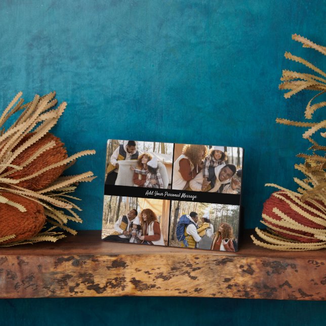 Design Your Own 4 Photo Collage Plaque (Side)