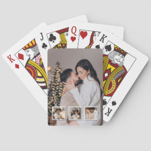 Design Your Own 4 Photo Collage Poker Cards