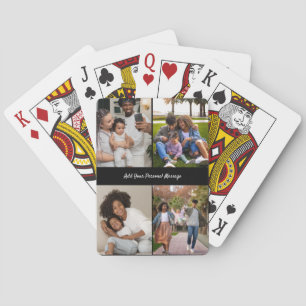 Design Your Own 4 Photo Collage Poker Cards