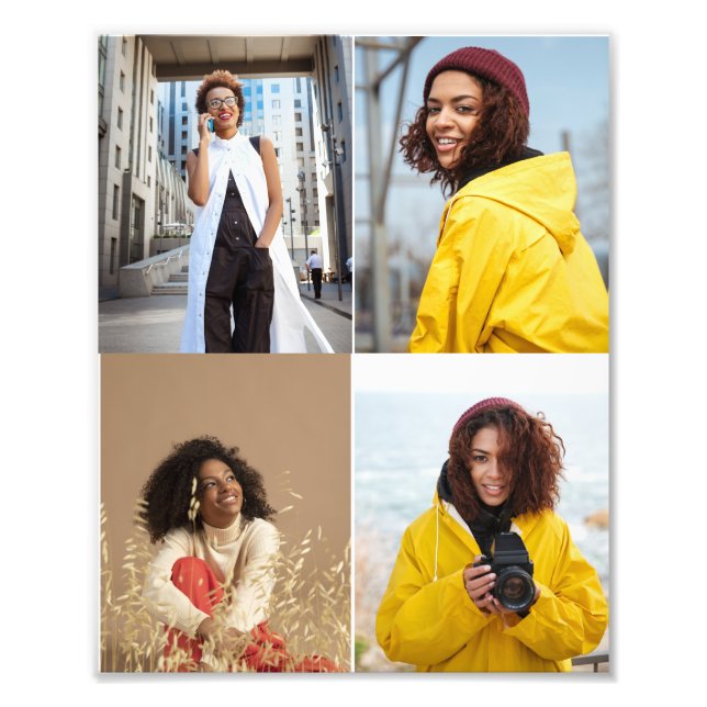 Design Your Own 4 Photo Collage Print (Front)