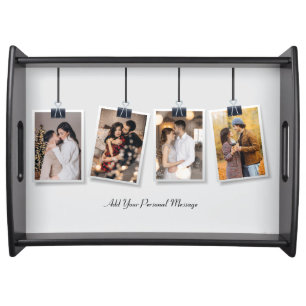 Design Your Own 4 Photo Collage Serving Tray