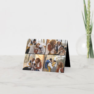 Design Your Own 4 Photo Collage Thank You Card