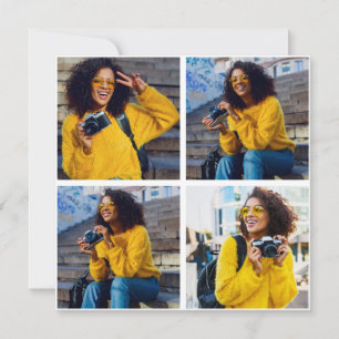 Design Your Own 4 Photo Collage Thank You Card