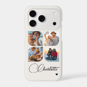 Design Your Own 4 Photo Personalized Name iPhone 17 Pro Case
