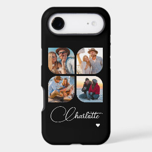 Design Your Own 4 Photo Personalized Name iPhone 17 Air Case