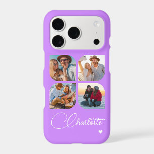 Design Your Own 4 Photo Personalized Name iPhone 17 Pro Case