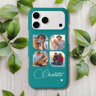 Design Your Own 4 Photo Personalized Name iPhone 17 Pro Max Case