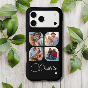 Design Your Own 4 Photo Personalized Name iPhone 17 Pro Max Case