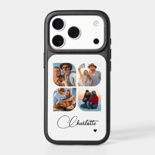 Design Your Own 4 Photo Personalized Name iPhone 17 Pro Case