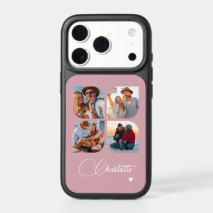 Design Your Own 4 Photo Personalized Name iPhone 17 Pro Case