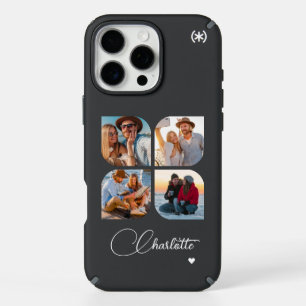 Design Your Own 4 Photo Personalized Name iPhone 16 Pro Max Case