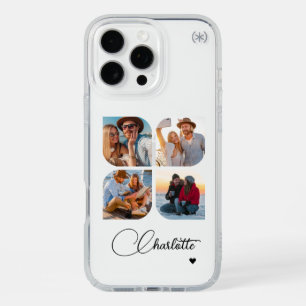 Design Your Own 4 Photo Personalized Name iPhone 16 Pro Max Case