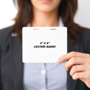 Design Your Own 4" x 5" Horizontal Plastic Badge
