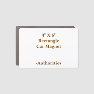 Design Your Own 4" X 6" Rectangle Car Magnet
