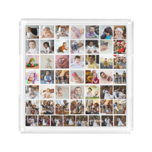 Design Your Own 50 Photo Collage Acrylic Tray