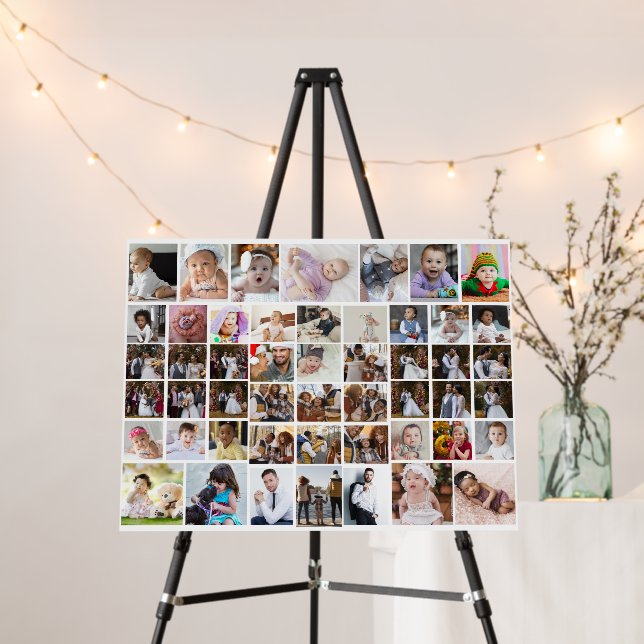 Design Your Own 50 Photo Collage Foam Board (In Situ (Stand))