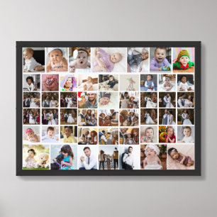 Design Your Own 50 Photo Collage Framed Art