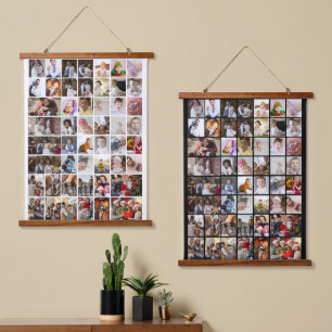 Design Your Own 50 Photo Collage Hanging Tapestry