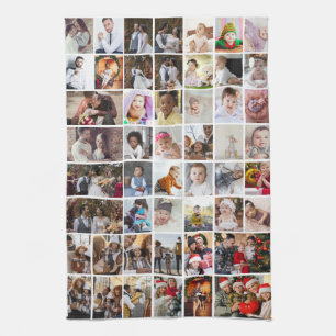 Design Your Own 50 Photo Collage Kitchen Towel