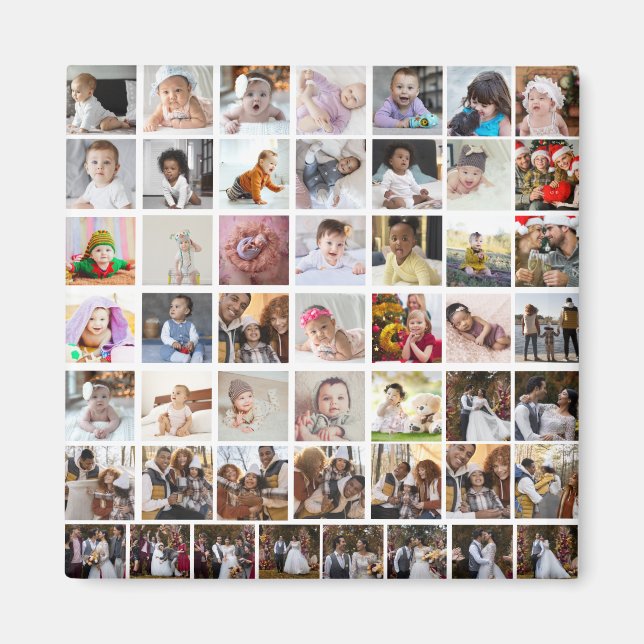 Design Your Own 50 Photo Collage Magnet (Front)