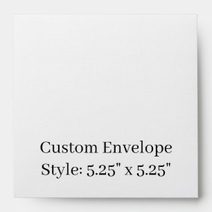 Design Your Own 5.25" x 5.25" Personalized Linen Envelope