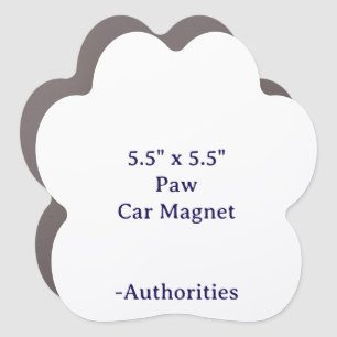 Design Your Own 5.5" x 5.5" Paw Car Magnet