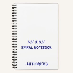 Design Your Own 5.5" x 8.5" Spiral Notebook