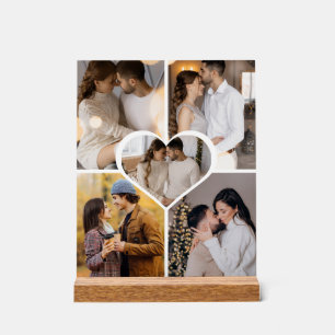 Design Your Own 5 Photo Collage Acrylic Sign