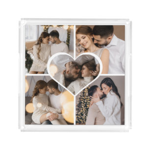 Design Your Own 5 Photo Collage Acrylic Tray