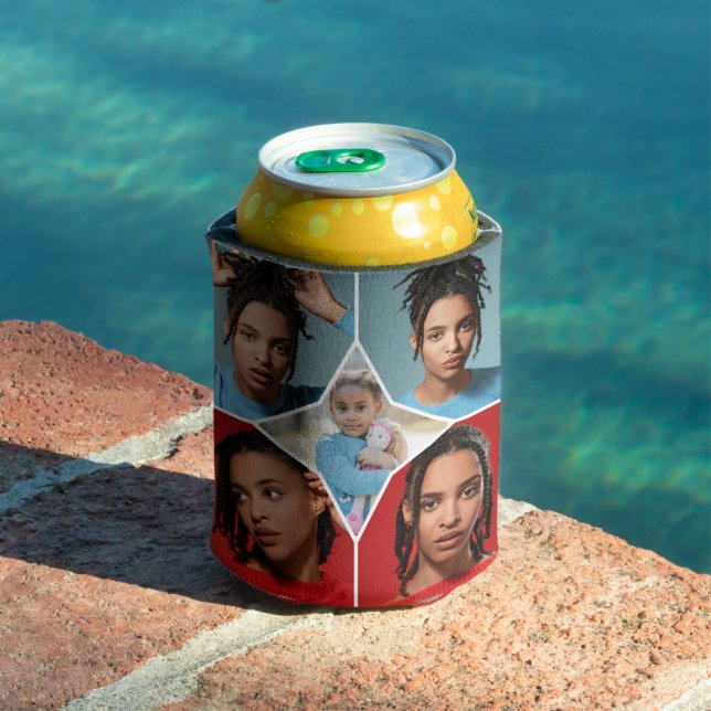 Design Your Own 5 Photo Collage Can Cooler (In Situ Pool)