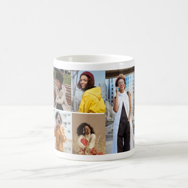 Design Your Own 5 Photo Collage Coffee Mug (Center)