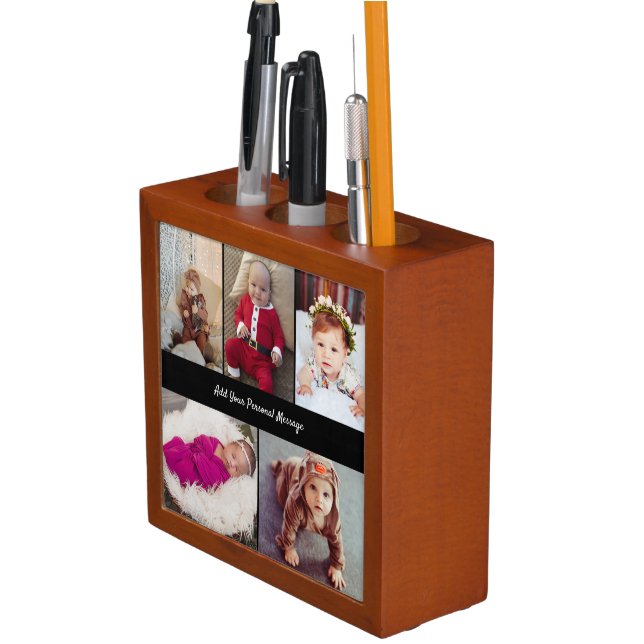 Design Your Own 5 Photo Collage Desk Organizer (In Situ)