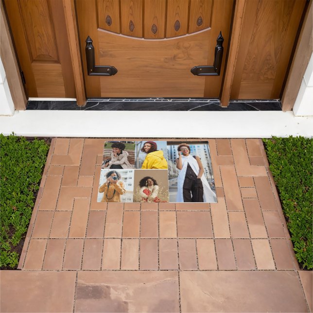 Design Your Own 5 Photo Collage Doormat (Outdoor)
