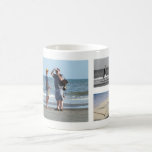 Design Your Own 5 Photo Collage | Family Vacation Coffee Mug<br><div class="desc">DIY family vacation photo collage souvenir keepsake with 5 photos of your vacation holiday on a mug- Personalized gift to display favorite vacation photos while at work dreaming of the next holiday break or beach vacation. Left side has large rectangular photo template. Right side displays 4 square, personalized pictures of...</div>