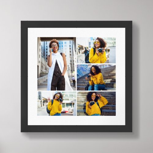 Design Your Own 5 Photo Collage Framed Art